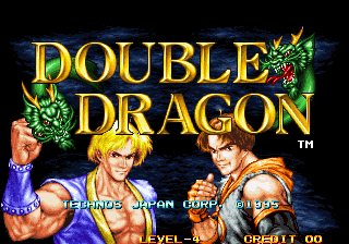 Double Dragon title screen for Neo Geo